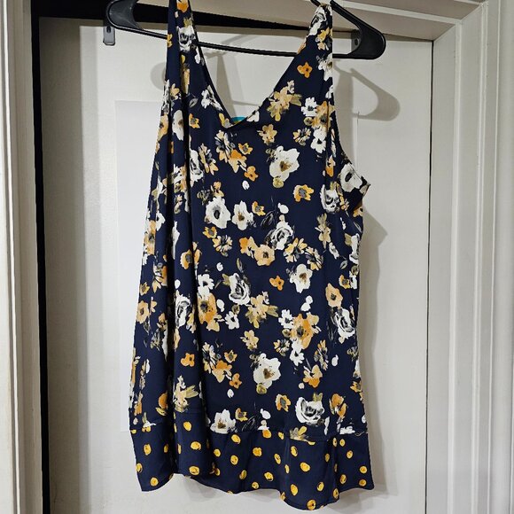 Lane Bryant Tops - Lane Bryant V-Neck Floral Tank Top